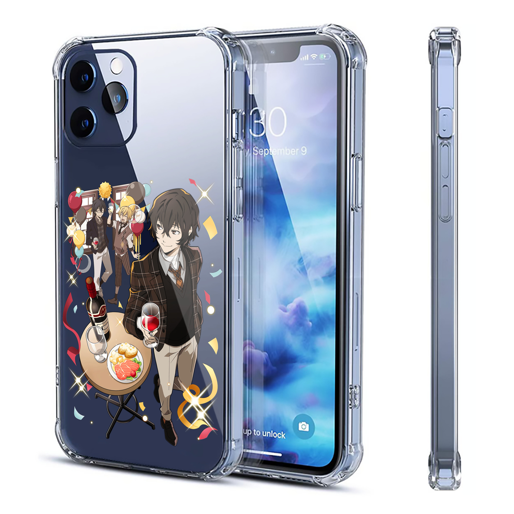 （画像用） 文豪ストレイドッグス Bungo Stray Dogs 【iPhone 12シリーズ対応】透明スマホケース（クリアソフトケース）